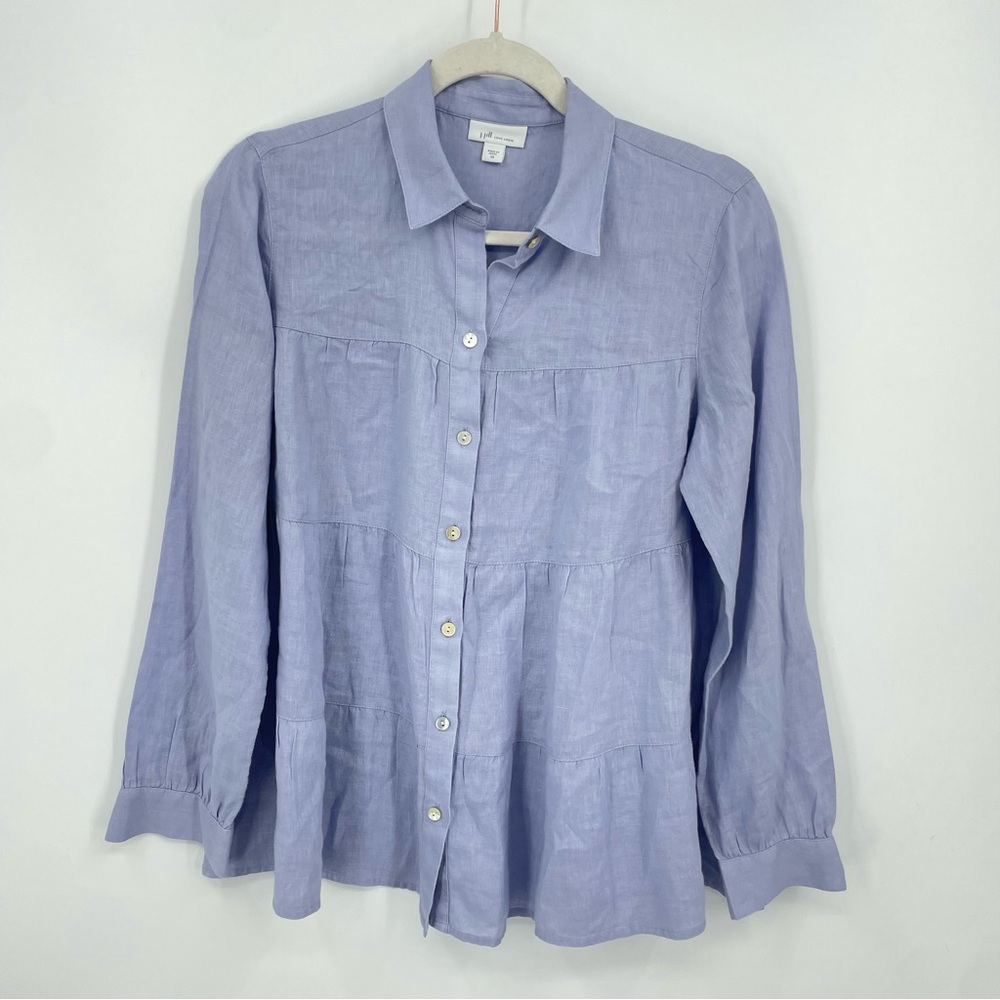 J. Jill Light Blue Button Down Shirt